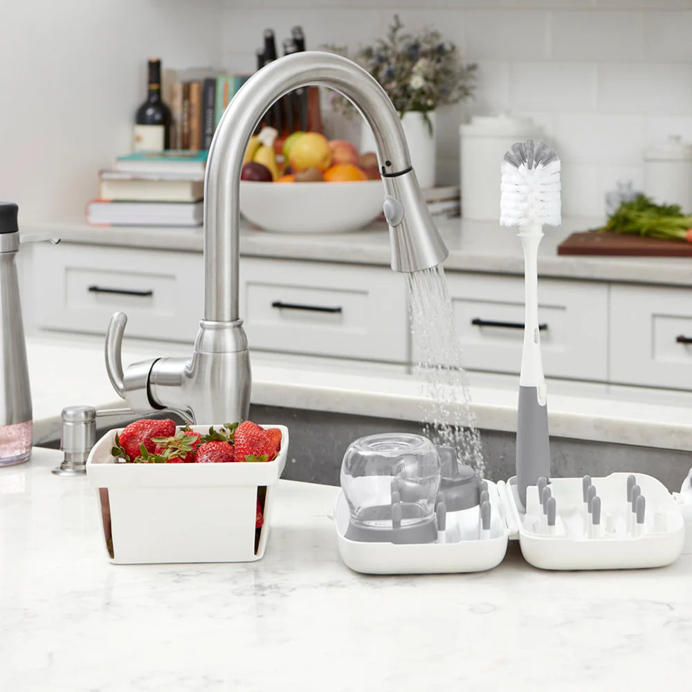 OXO Tot On the Go Drying Rack & Bottle Brush