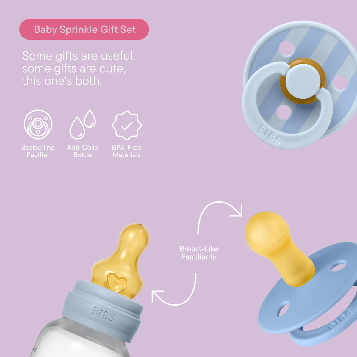 BIBS Gift Set - Baby Blue