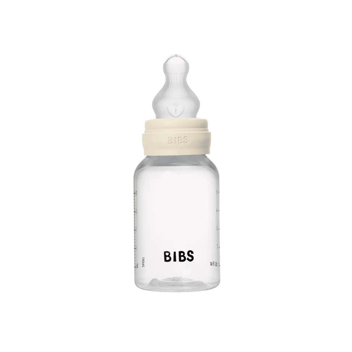 BIBS Plastic Bottle, BPA Free plastic 150ml Silicone - Ivory