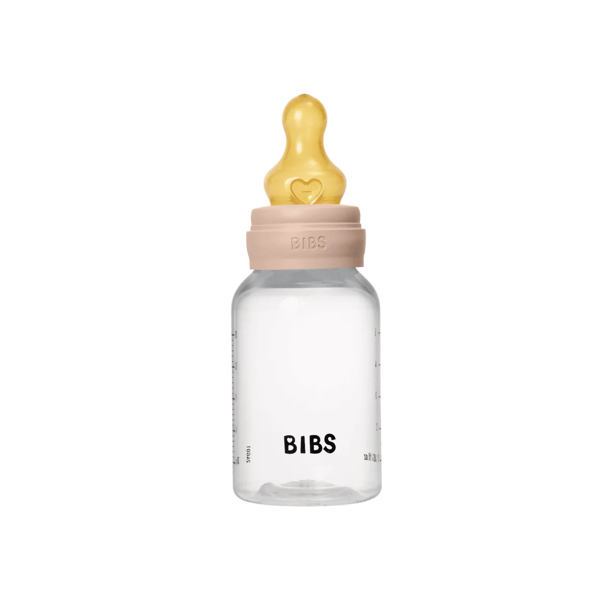 BIBS Plastic Bottle, BPA Free plastic 150ml Latex - Blush