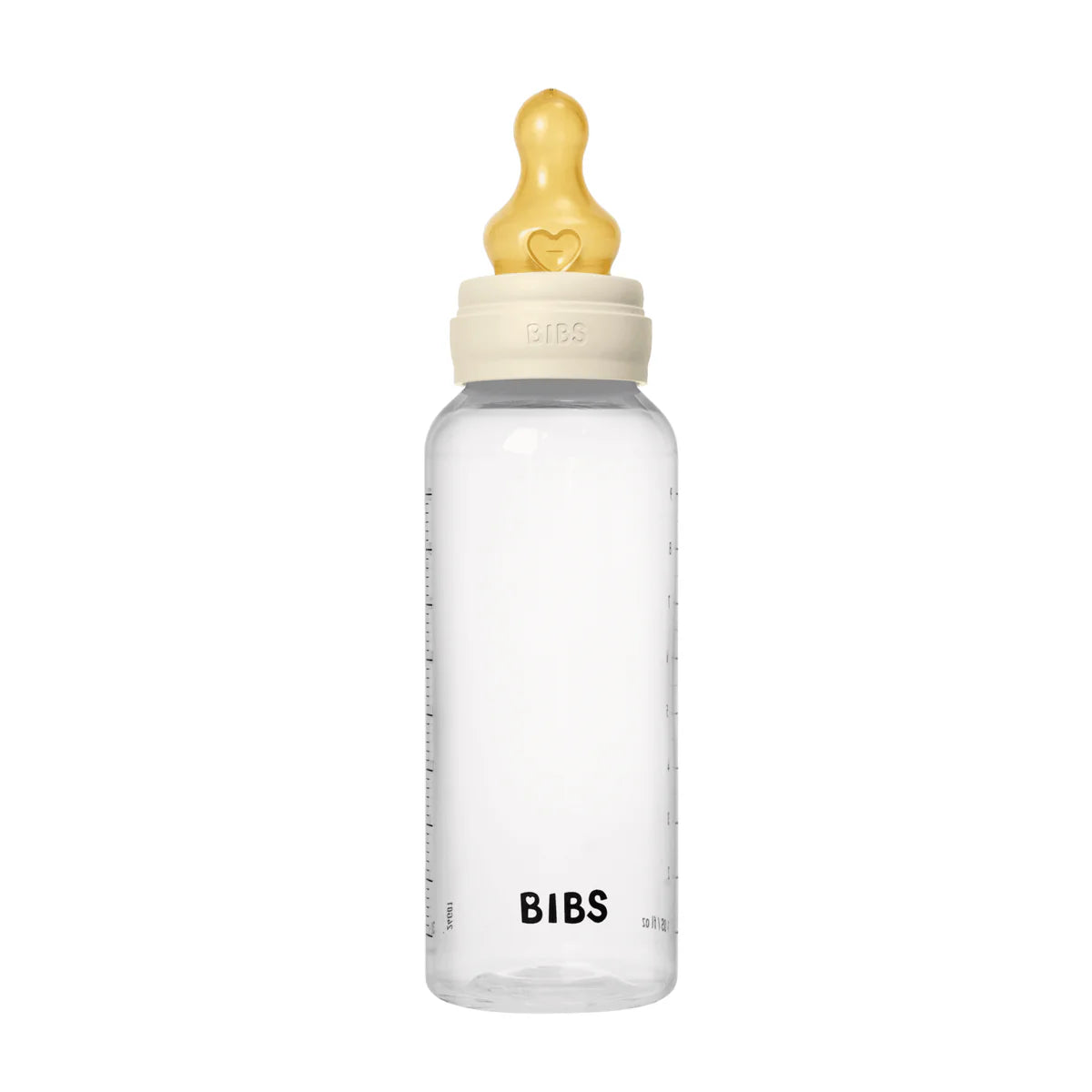 BIBS Plastic Bottle, BPA Free plastic 270ml Latex - Ivory