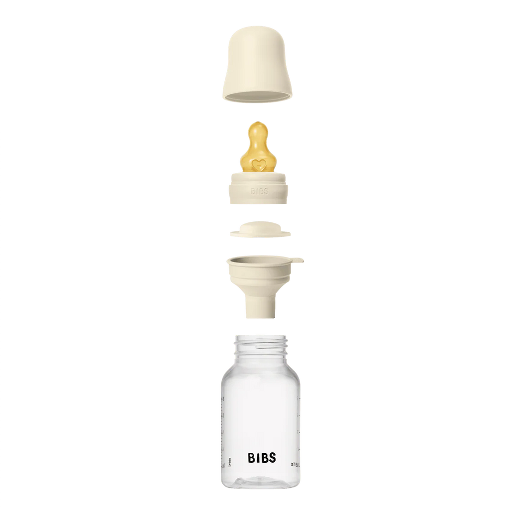 BIBS Plastic Bottle, BPA Free plastic 150ml Latex - Ivory