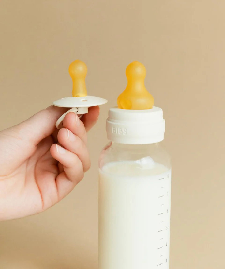 BIBS Plastic Bottle, BPA Free plastic 150ml Latex - Blush