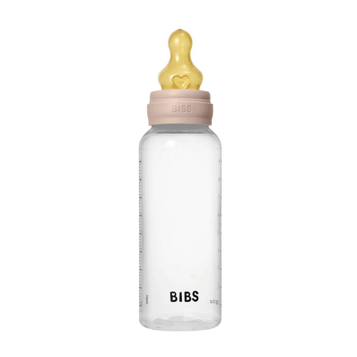 BIBS Plastic Bottle, BPA Free plastic 270ml Latex - Blush