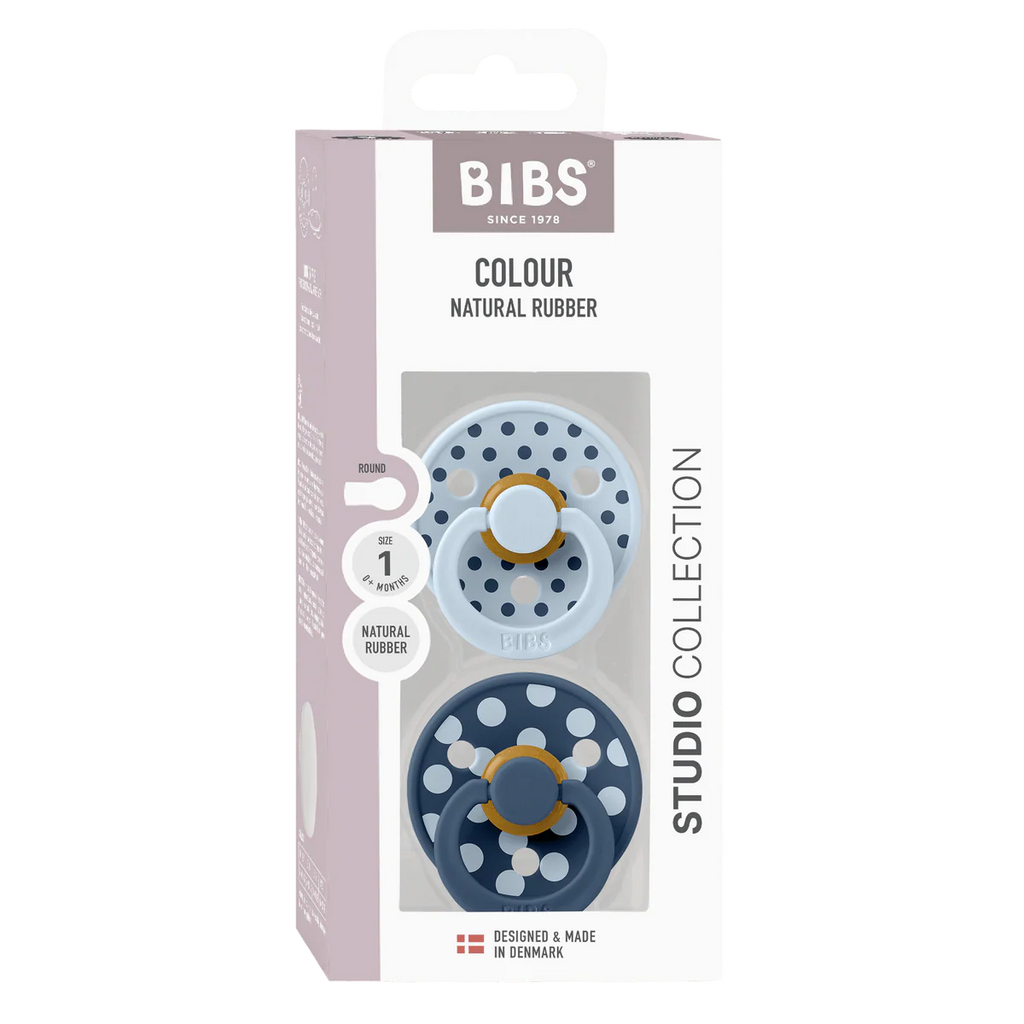 BIBS Studio Polka - Baby Blue/Steel Blue