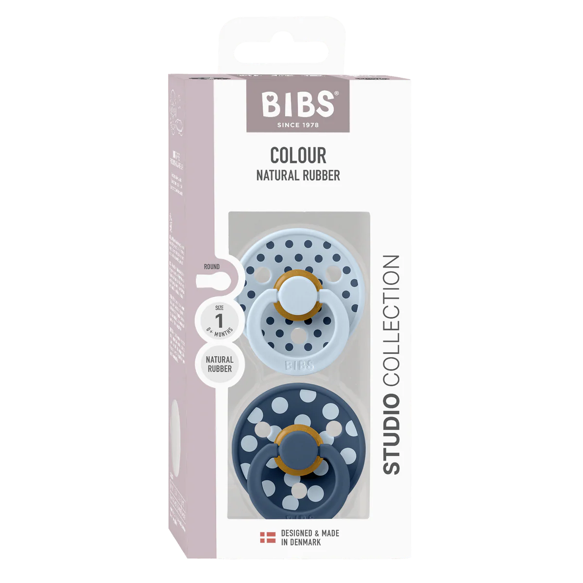 BIBS Studio Polka - Baby Blue/Steel Blue