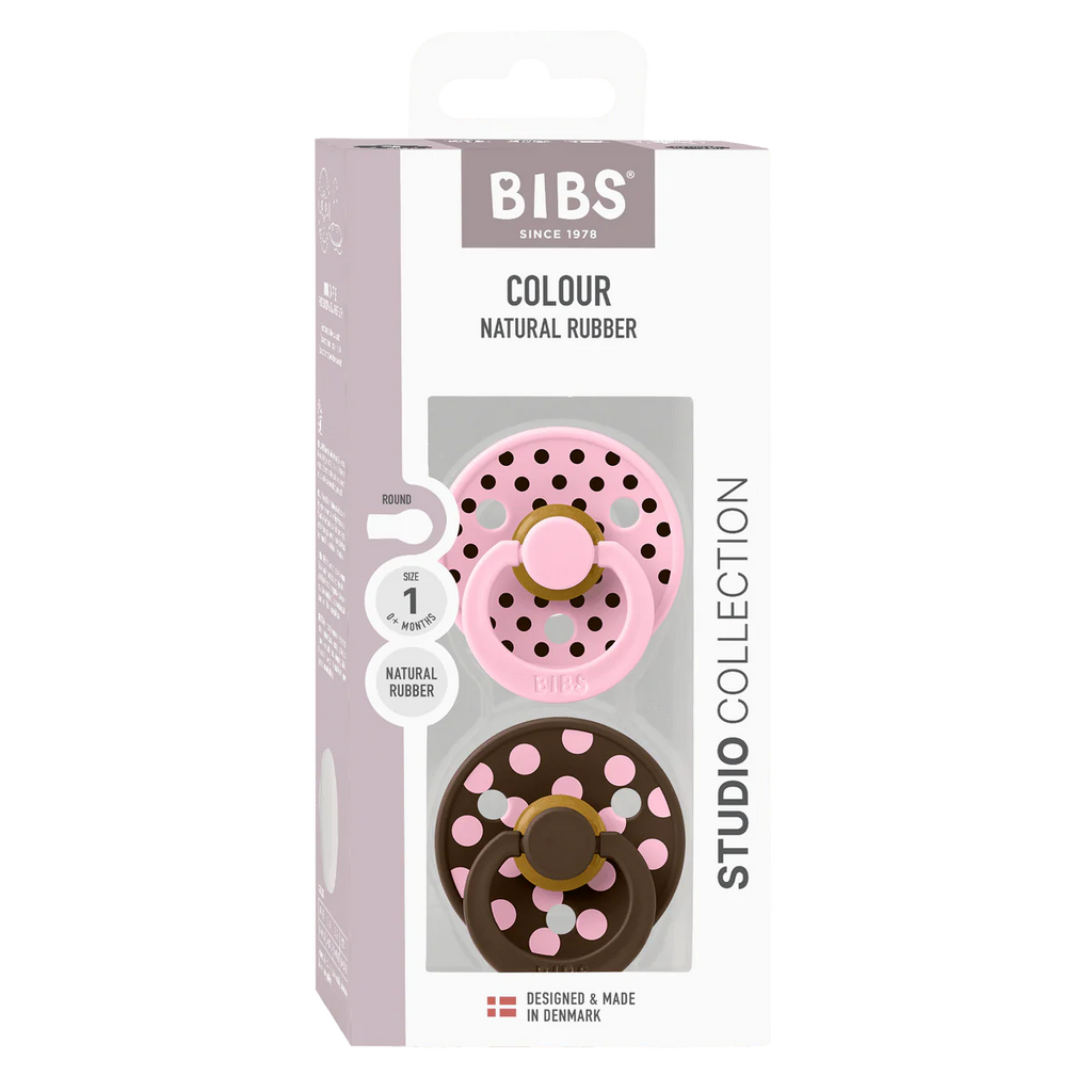 BIBS Studio Polka - Baby Pink/Mocha