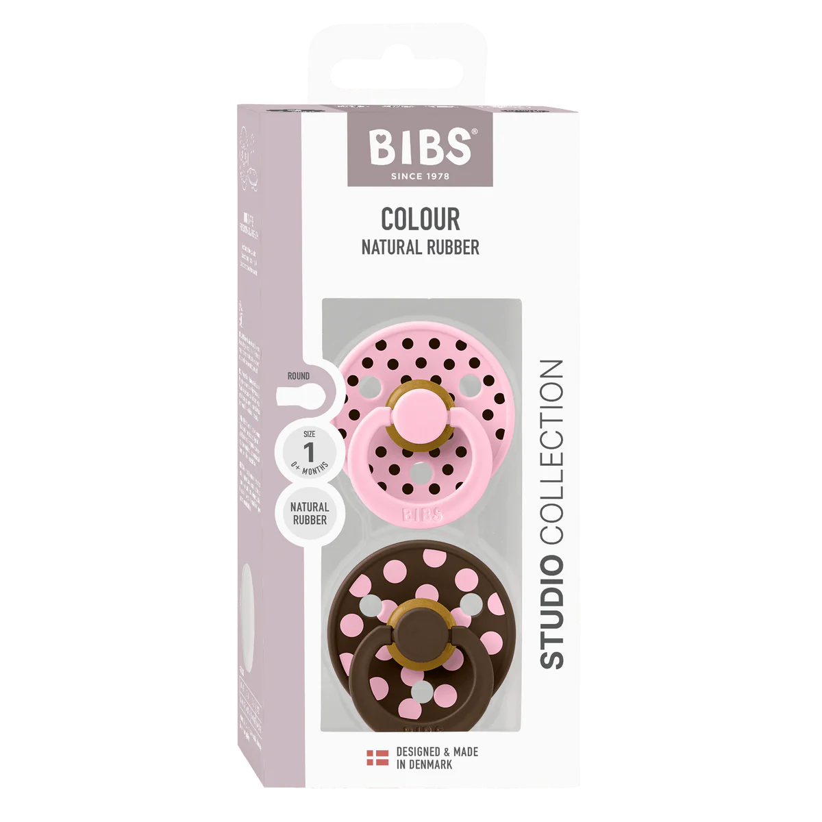 BIBS Studio Polka - Baby Pink/Mocha