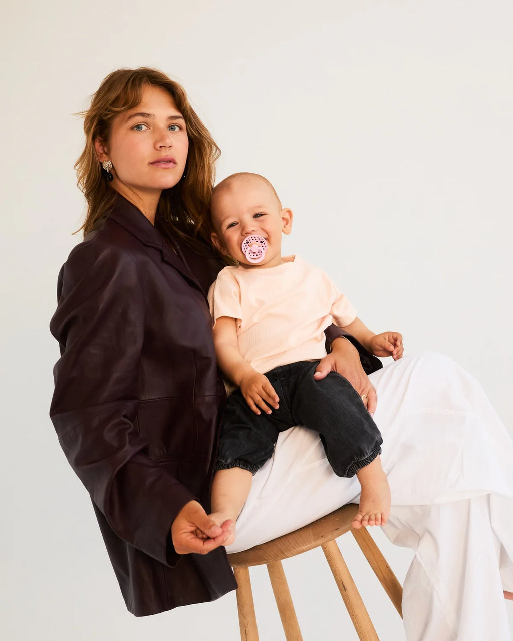 BIBS Studio Polka - Baby Pink/Mocha