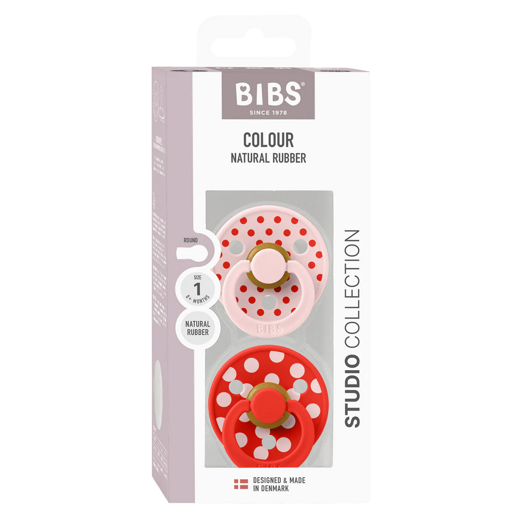BIBS Studio Polka - Blossom/Candy Apple