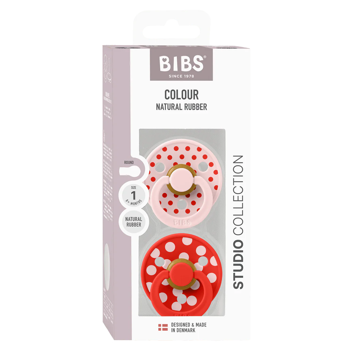 BIBS Studio Polka - Blossom/Candy Apple
